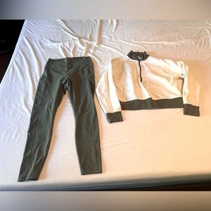 Fabletics pants & cropped sweatshirt set, size S, women’s